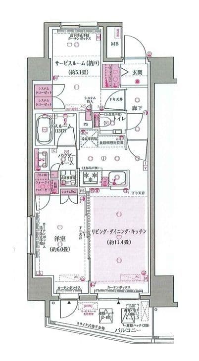 エクセレントシティ竹ノ塚駅前 401 間取り図