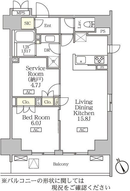 リーフシティ市川 ザ・レジデンス 331 間取り図