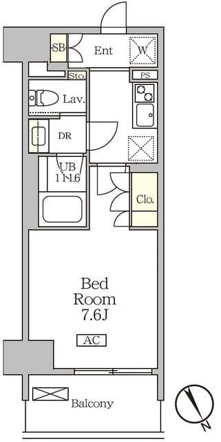 リーフシティ市川 ザ・レジデンス 812 間取り図