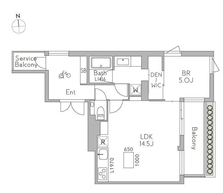 GranDuo学芸大学4 301 間取り図