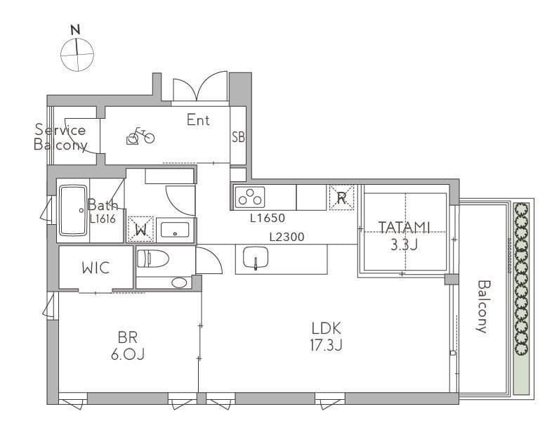 GranDuo学芸大学4 302 間取り図