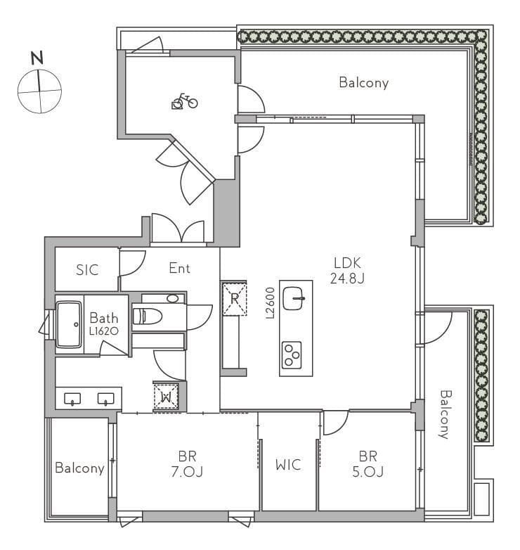 GranDuo学芸大学4 401 間取り図