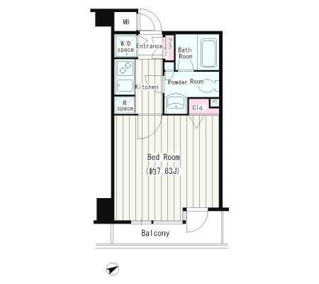Maholla Minami Magome 203 間取り図