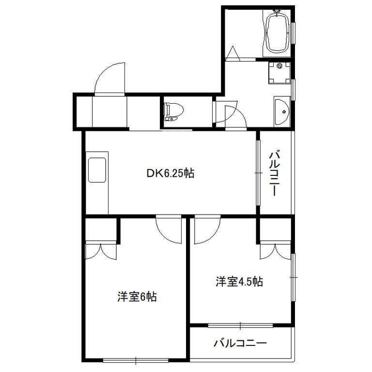 エスポワール西が丘 201 間取り図