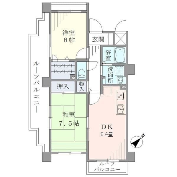 ベルメゾン瑞江 401 間取り図