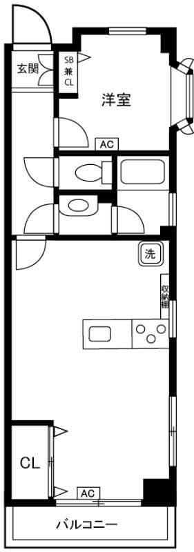 レジデンス初台 401 間取り図