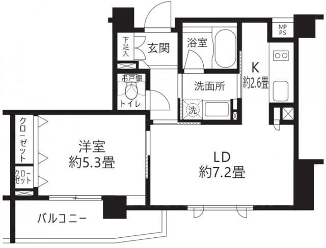 クリオ渋谷ラ・モード 203 間取り図
