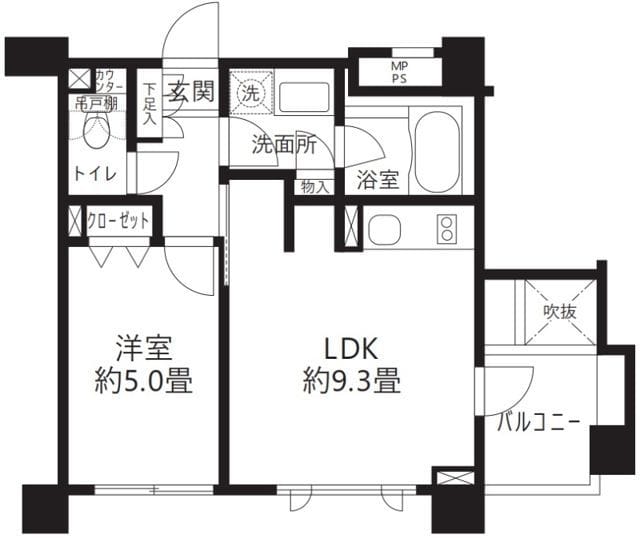 クリオ渋谷ラ・モード 409 間取り図