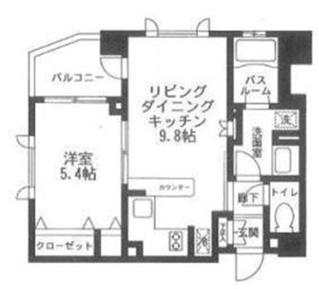 クリオ渋谷ラ・モード 608 間取り図
