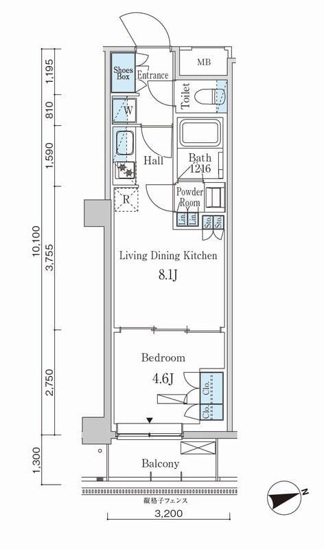 パークアクシス市谷左内町 103 間取り図