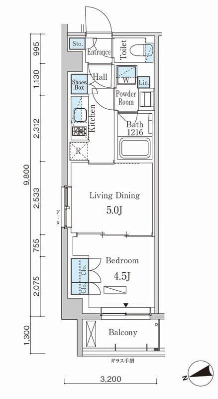 パークアクシス市谷左内町 206 間取り図