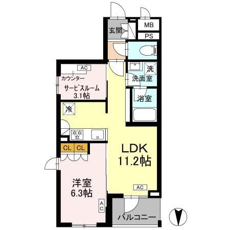 ロイジェント上板橋 0105 間取り図