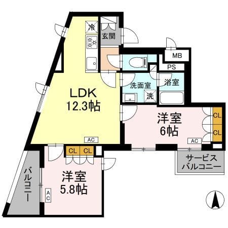 ロイジェント上板橋 0208 間取り図
