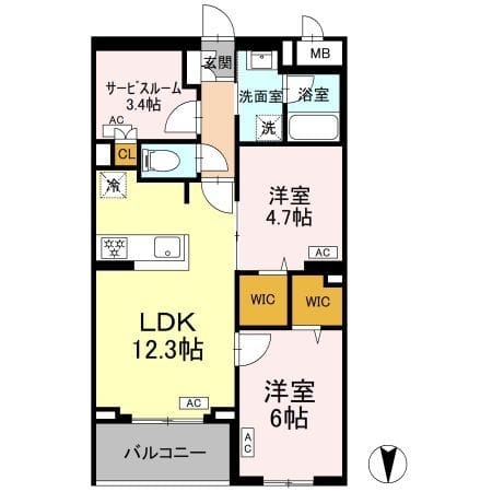 ロイジェント上板橋 0302 間取り図