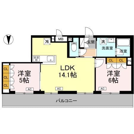 ロイジェント上板橋 0401 間取り図