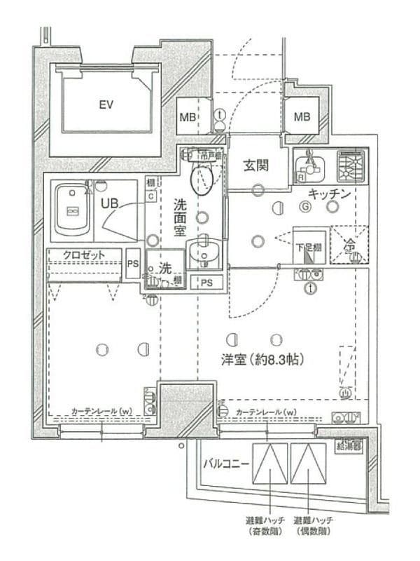 エルニシア上野ノースイースト 601 間取り図