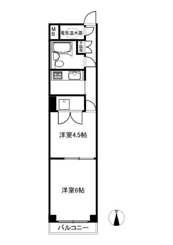 ニュー信濃町ハイツ 207 間取り図