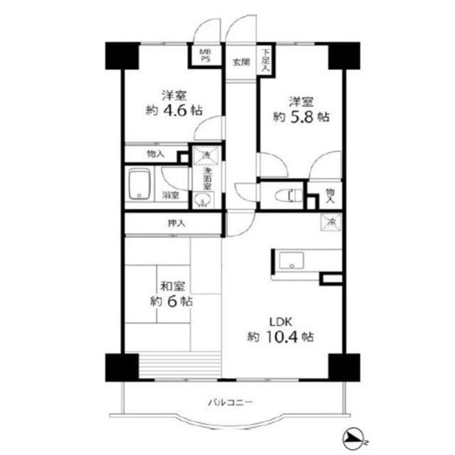 ルミエール3番館 503 間取り図