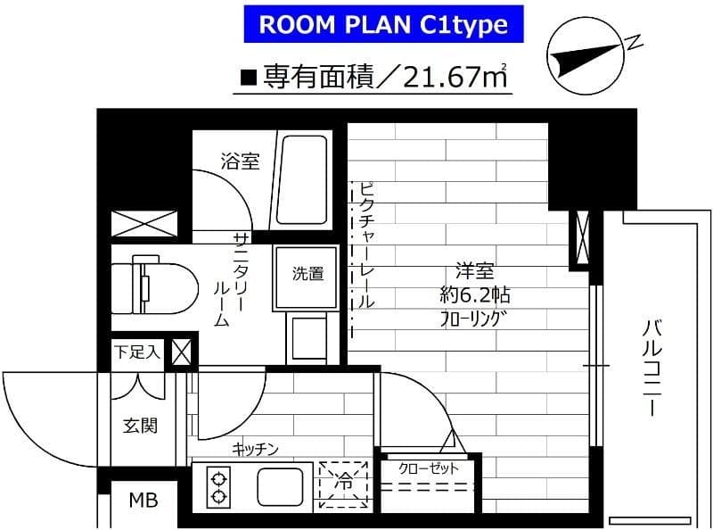 ステージグランデ東池袋駅前 302 間取り図