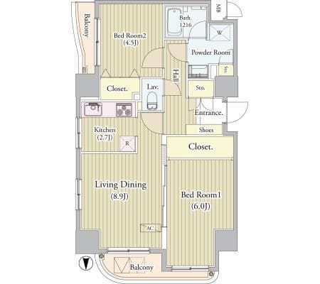センテニアルタワー 904 間取り図