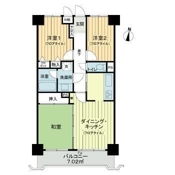ライオンズマンション日吉南 0504 間取り図