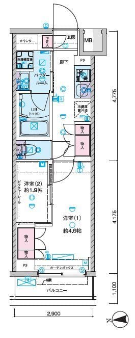 セジョリ池袋本町 507 間取り図