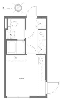 アバンテリム蒲田 301 間取り図