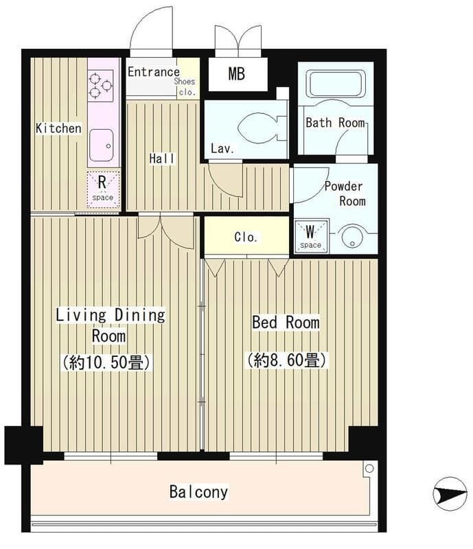協和高輪マンション 1201 間取り図