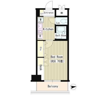 協和高輪マンション 802 間取り図