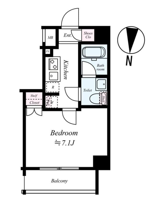 Valore Quolita Kiyosumi−shirakawa 202 間取り図