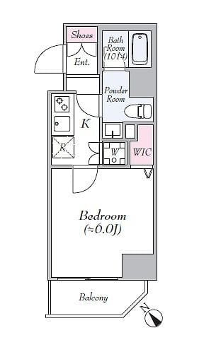 PREMIUM CUBE 関内 402 間取り図