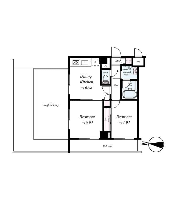 クレイシア矢口 503 間取り図