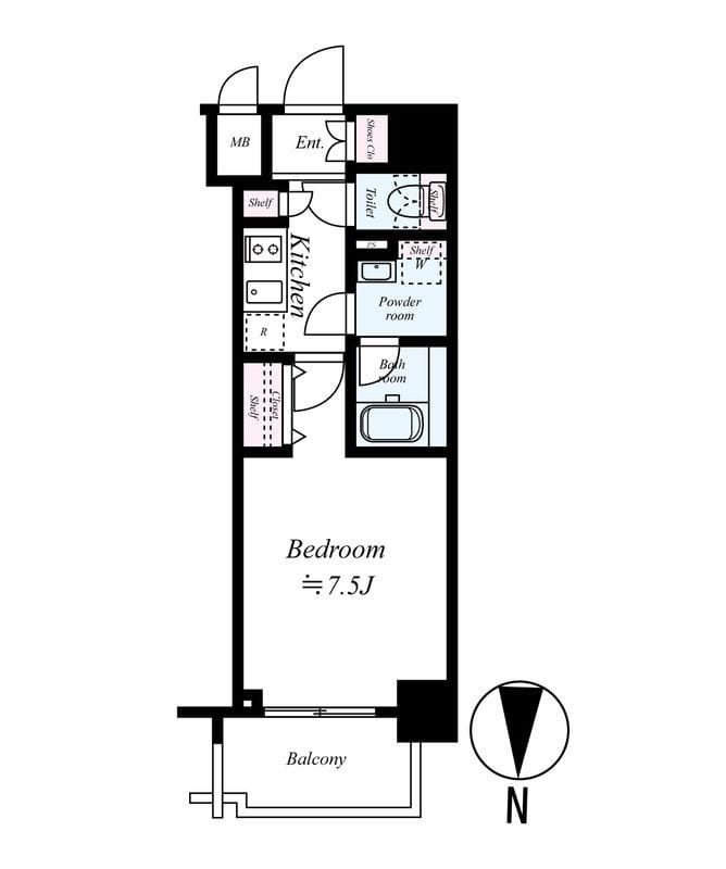 Rising place 北千住 701 間取り図