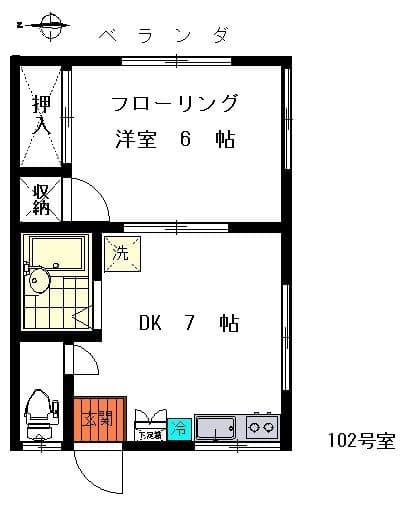プチメゾン目黒 102 間取り図