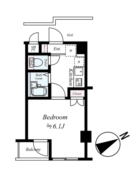 ヴェルト新宿落合 202 間取り図