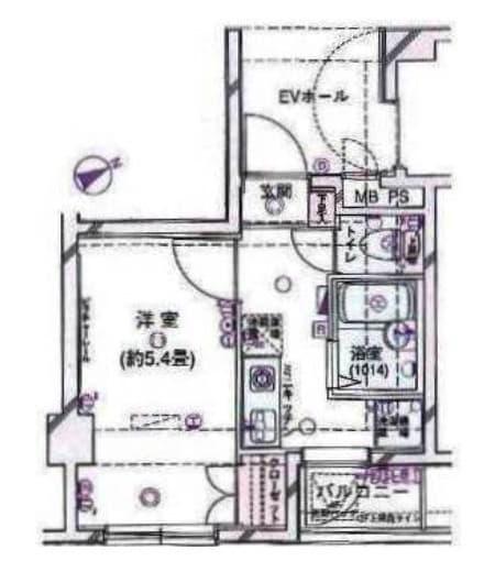 ヴェルト新宿落合 403 間取り図
