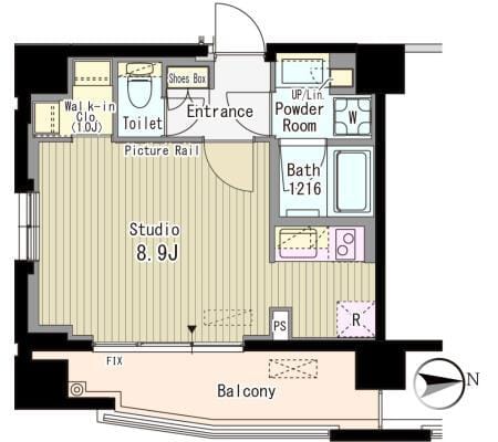 ルーエ渋谷神山町 803 間取り図