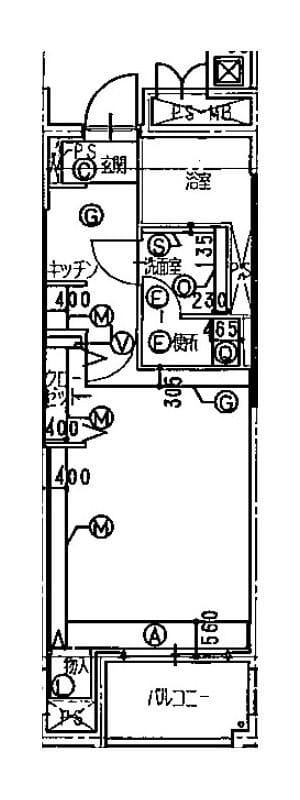 ジェノヴィア東川口 404 間取り図