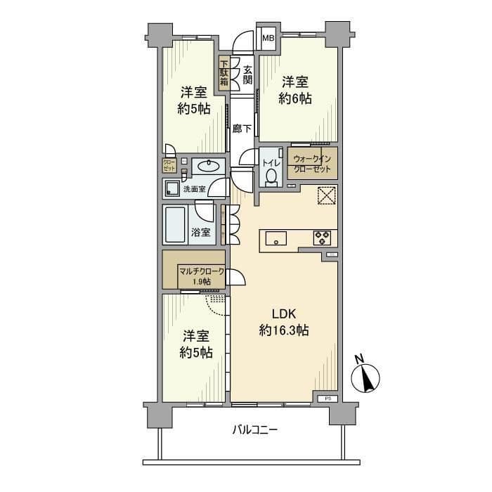 グランリビオ浜田山 213 間取り図