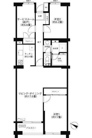 ガーデンテラス宮崎台 104 間取り図