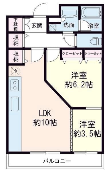 ライオンズステージ関内メダリオン 811 間取り図