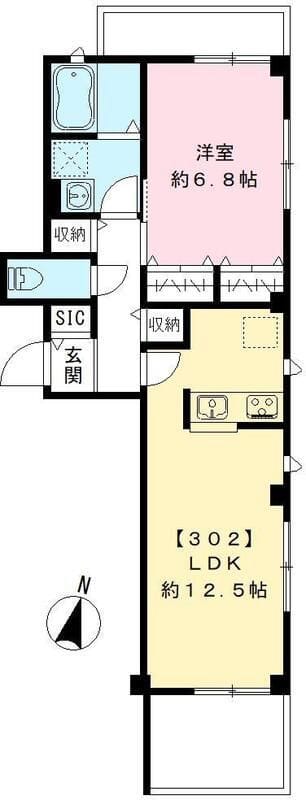 Vieuno八雲 ビューノヤクモ 302 間取り図