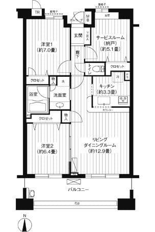 パークビューステージ東陽町 1004 間取り図