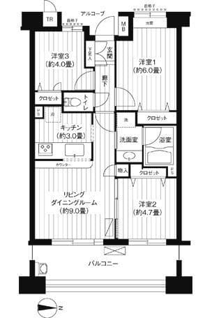 パークビューステージ東陽町 310 間取り図
