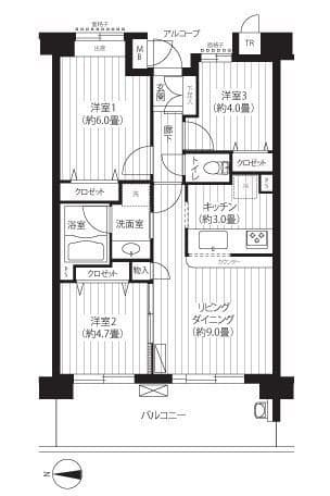 パークビューステージ東陽町 503 間取り図