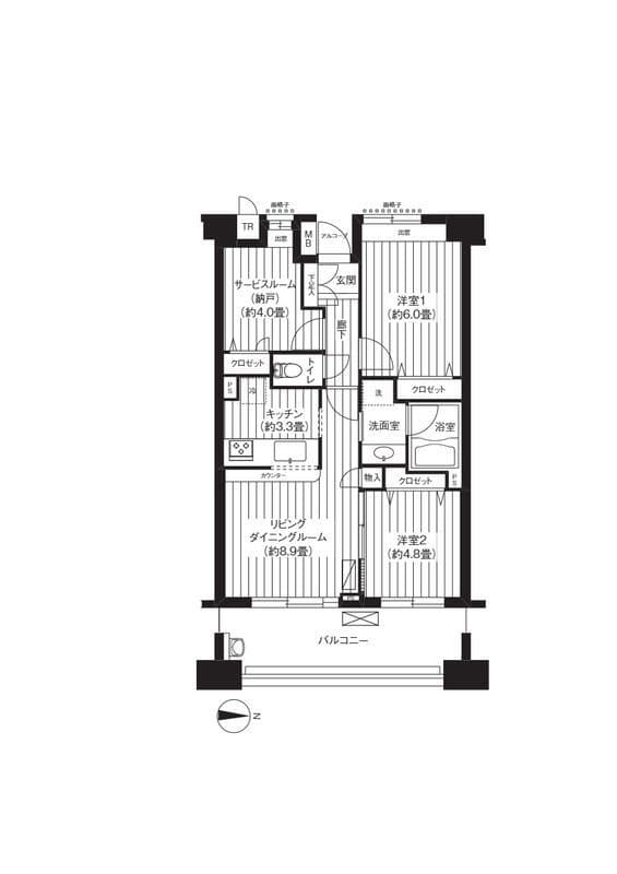 パークビューステージ東陽町 611 間取り図