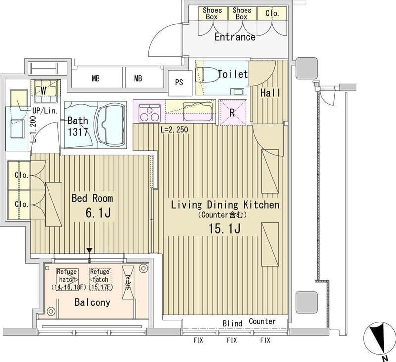 パークアクシス御成門 1801