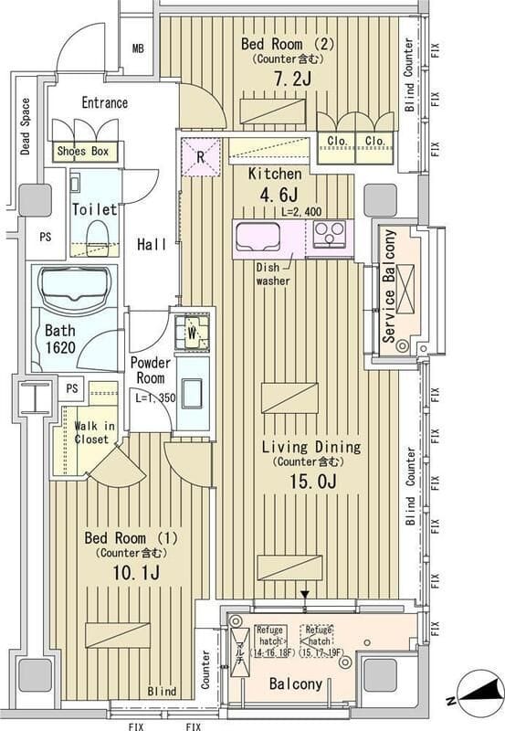 パークアクシス御成門 1906