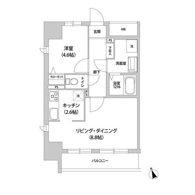 KANZE SHIBAURA RESIDENCE 0903 間取り図