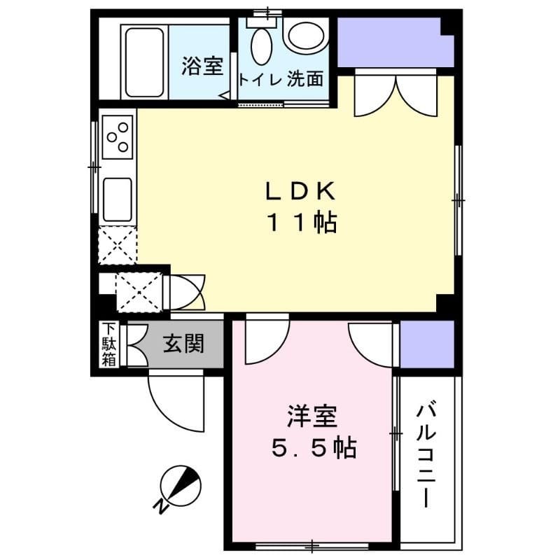 リッチハイツ南行徳Ⅱ 101 間取り図
